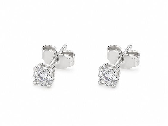 Pendientes Idee Preziose dal 1987 in Oro blanco Zircone IP.OK18B/210 - IP.OK18B/210